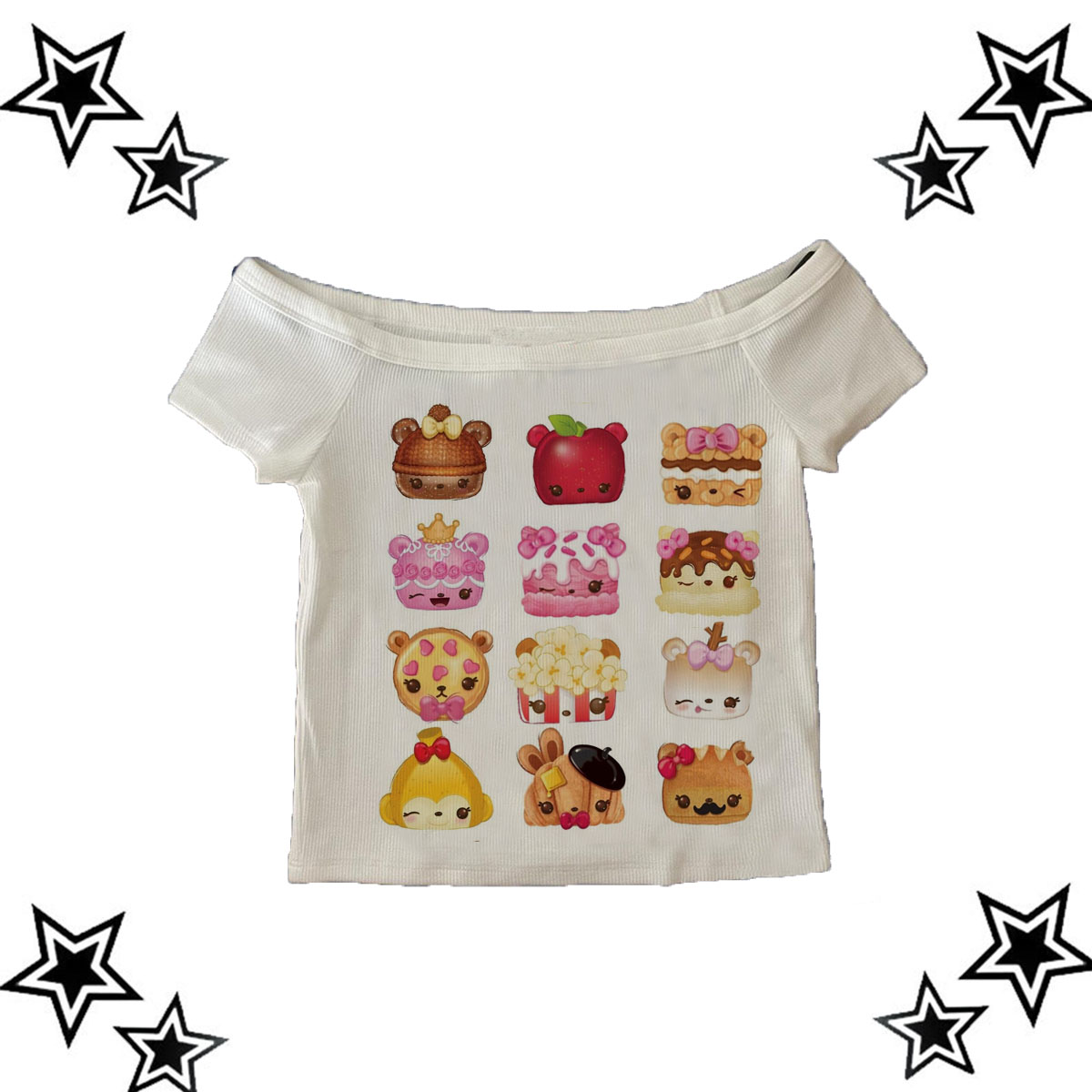 Y2K Graphic Baby Tee Crop - Estética y2k roupas vintage rua feminina
