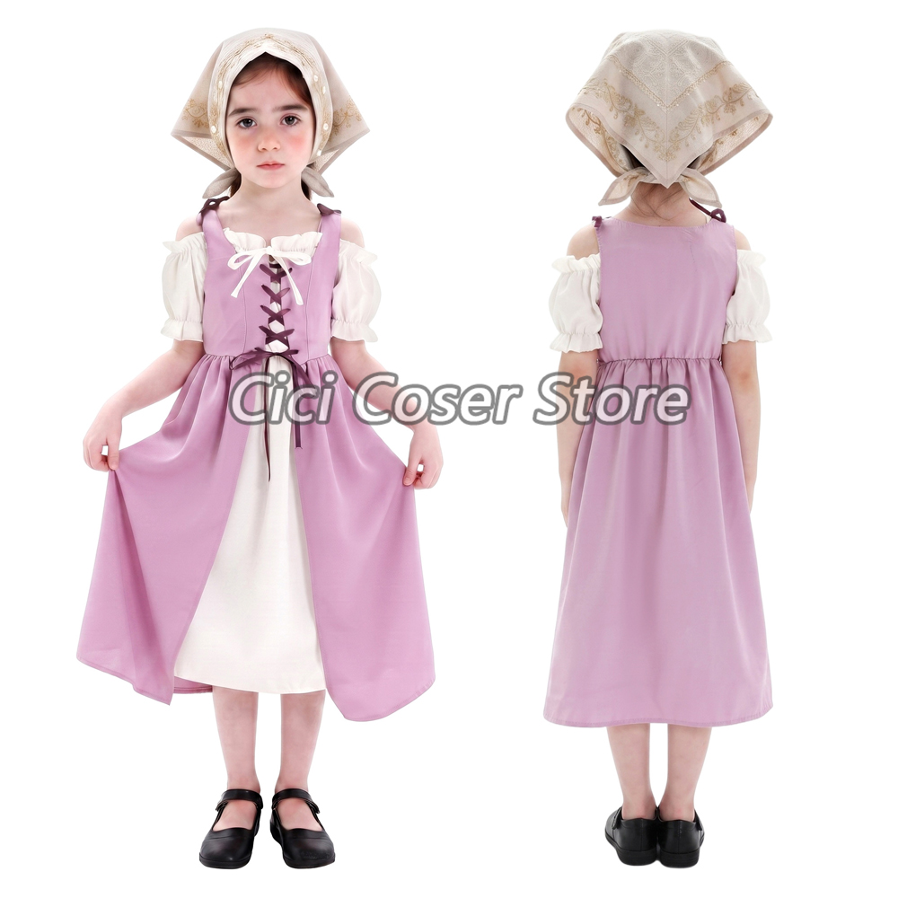 Dresses - Fantasia medieval para crianças, vestido vintage