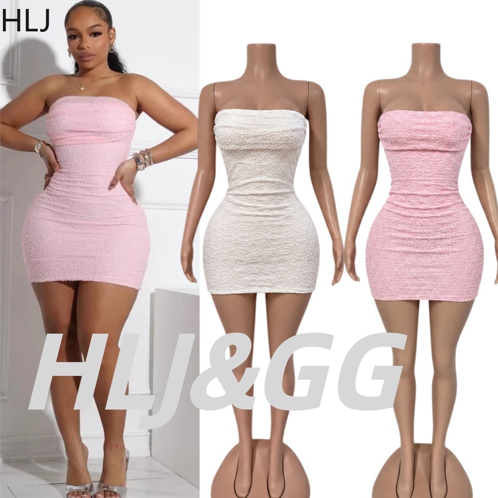 Sparkly Rhinestone Club Party Dress - Vestido Mini Sexy Sem Alças para