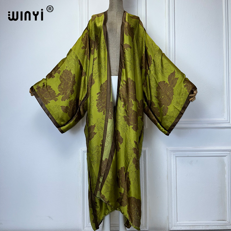 Boho Summer Beach Maxi Dress - Winyi áfrica boho impressão quimonos vestidos