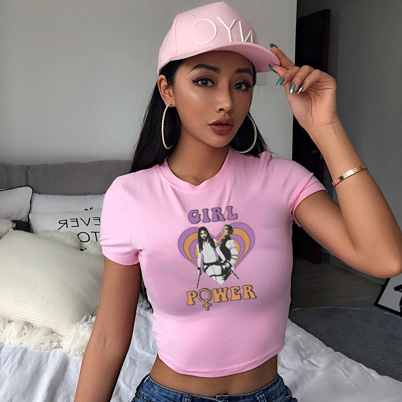 Y2k colheita bebê t feminino m - Y2K Graphic Baby Tee Crop avaliação e preço