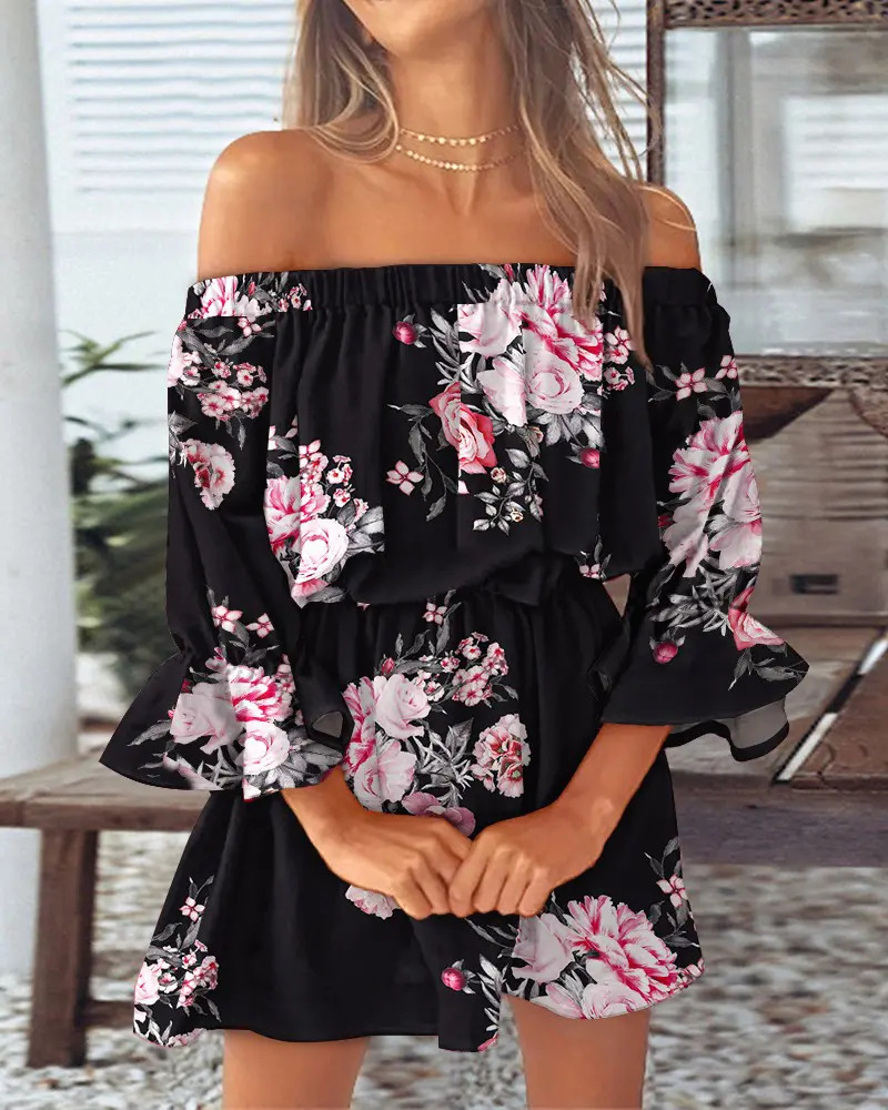 Vestido Mini Floral e com Esta - French Vintage Floral Midi Dress avaliação e preço