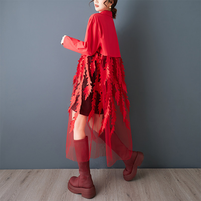 Vestido Camisa Floral Solto de - Korean Style A Line Shirt Dress avaliação e preço