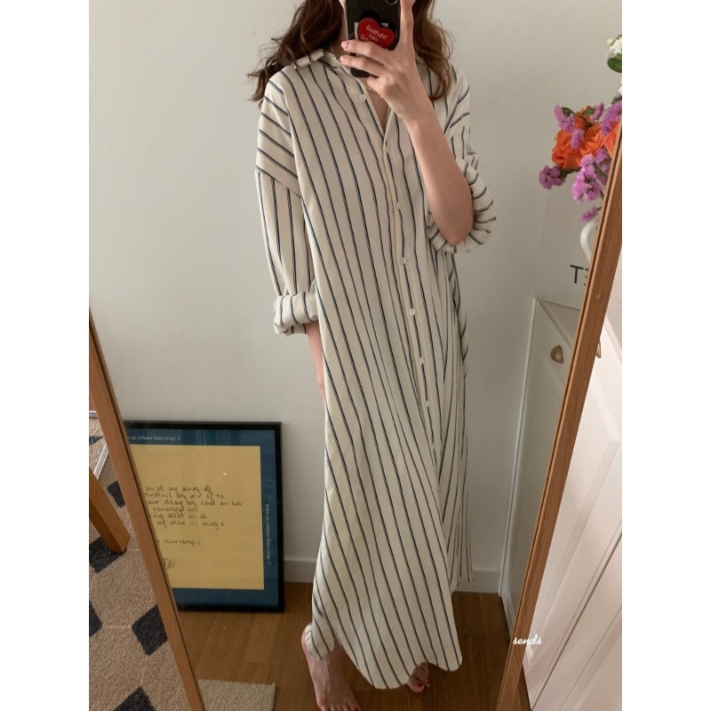 Vestido Coreano Minimalista co - Korean Style A Line Shirt Dress avaliação e preço
