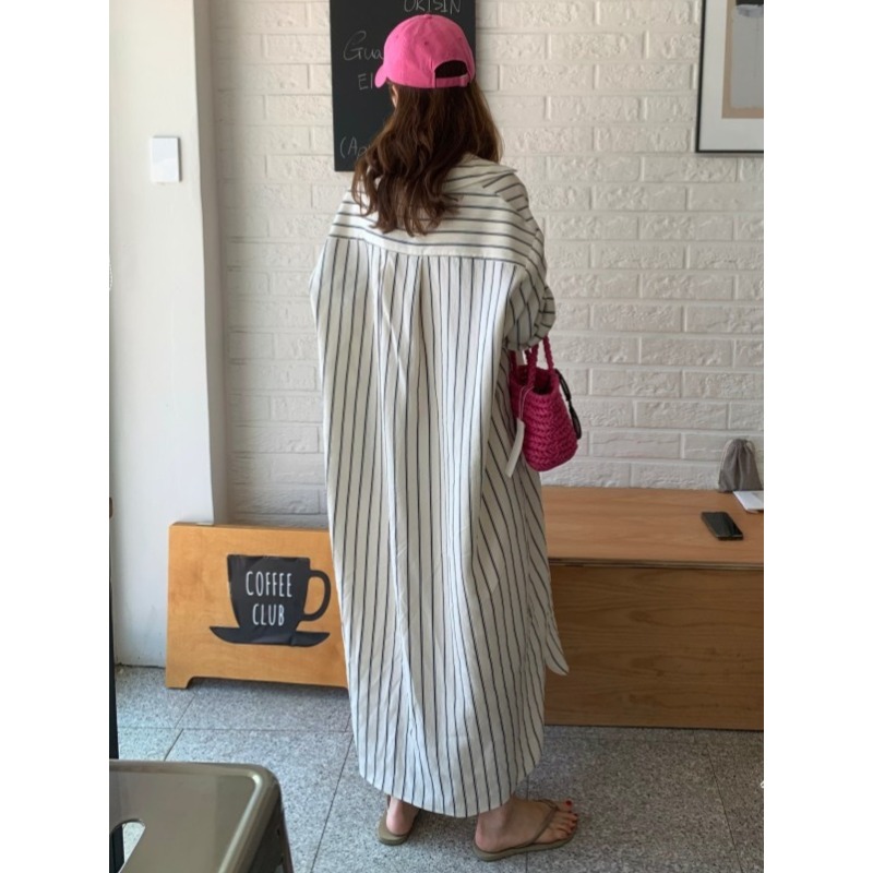 Vestido Coreano Minimalista co - Korean Style A Line Shirt Dress avaliação e preço
