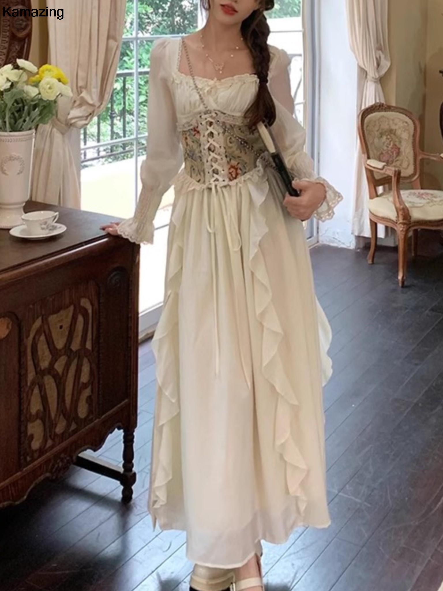 Vestido Midi de espartilho fra - French Vintage Floral Midi Dress avaliação e preço