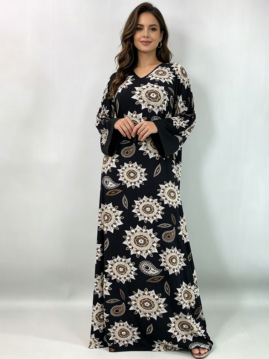 Vestido Maxi Plus Size para Mu - Boho Summer Beach Maxi Dress avaliação e preço