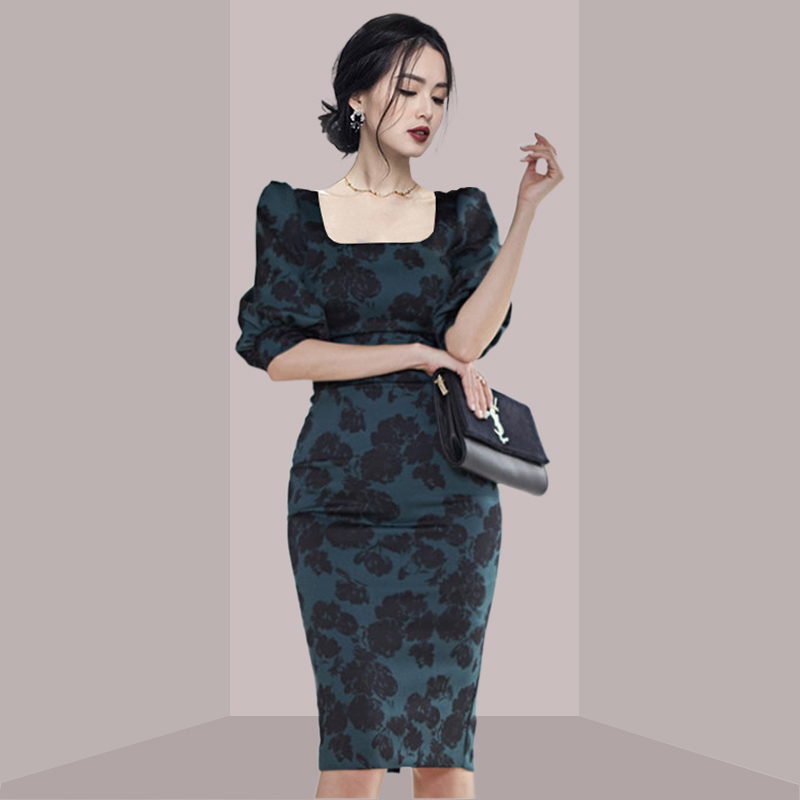 Vestido Midi Elegante com Esta - French Vintage Floral Midi Dress avaliação e preço