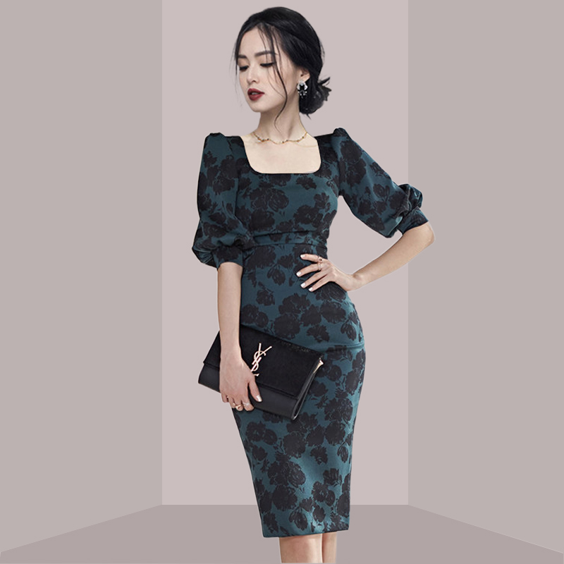 Vestido Midi Elegante com Esta - French Vintage Floral Midi Dress avaliação e preço