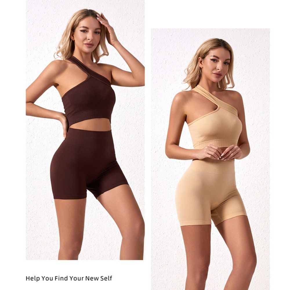 Conjunto de 2 peças de roupa e - Seamless Ribbed Workout Tank Top avaliação e preço