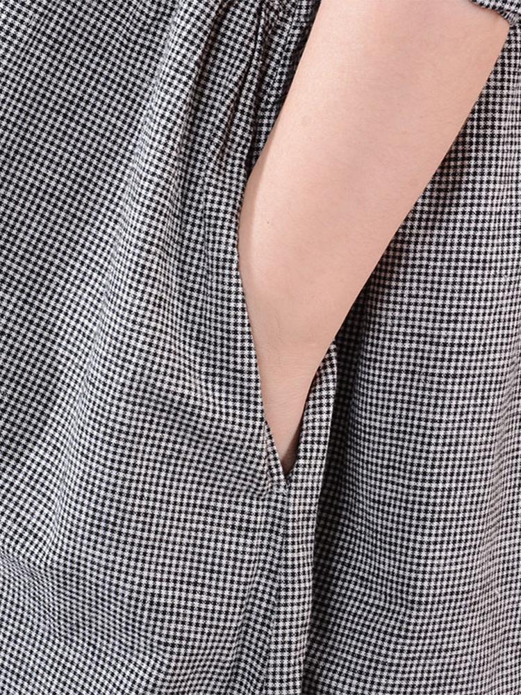 Vestido Camisa Xadrez Feminino - Korean Style A Line Shirt Dress avaliação e preço