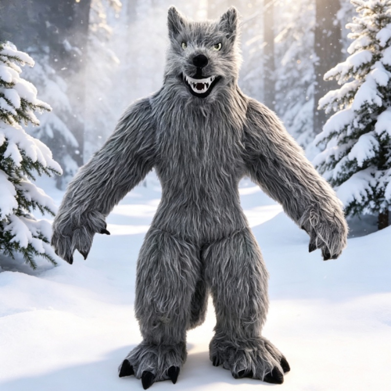 Fantasia de Mascote Lobo Cinza - Dresses avaliação e preço