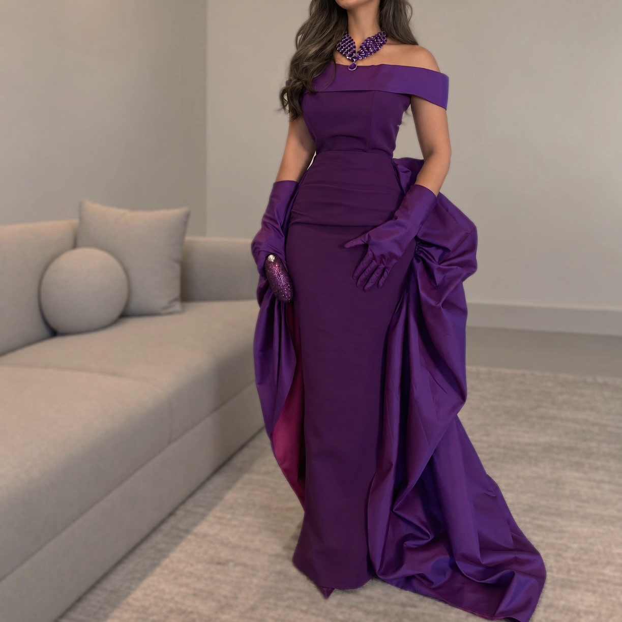 Vestidos de Noite de Cetim Sex - Elegant Satin Evening Gown Split avaliação e preço