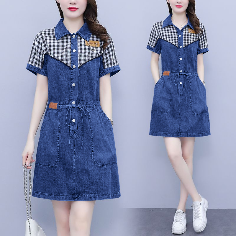Vestido Feminino Plus Size Est - Korean Style A Line Shirt Dress avaliação e preço
