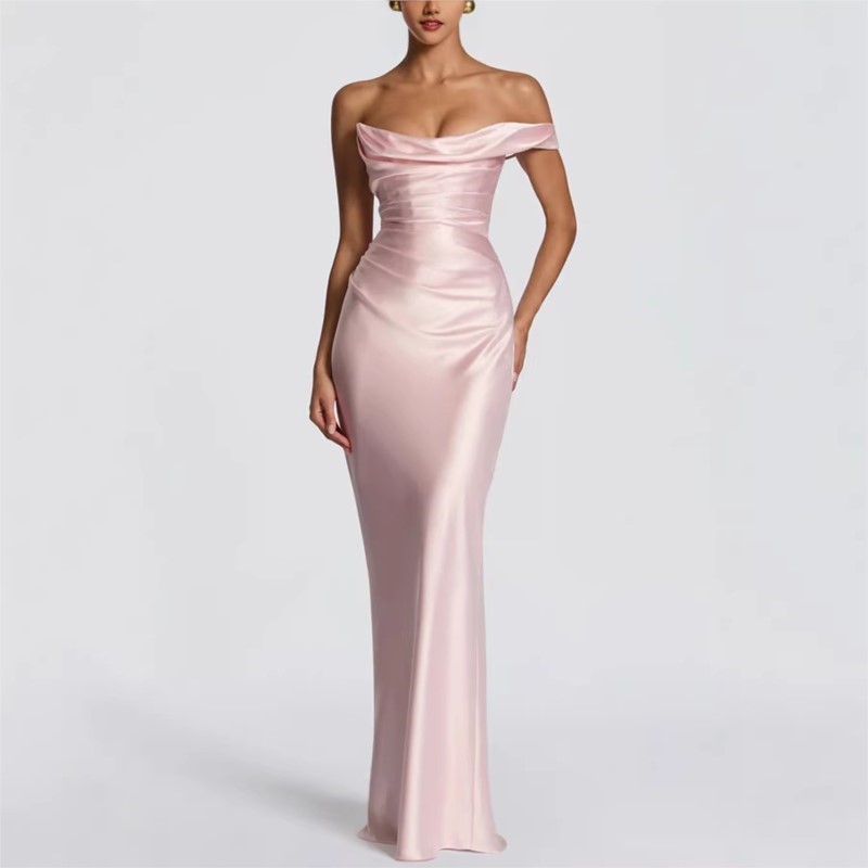 Vestido de Cetim Sexy e Elegan - Elegant Satin Evening Gown Split avaliação e preço