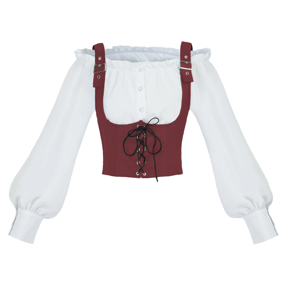 Blusa feminina de estilo retrô - Tops avaliação e preço