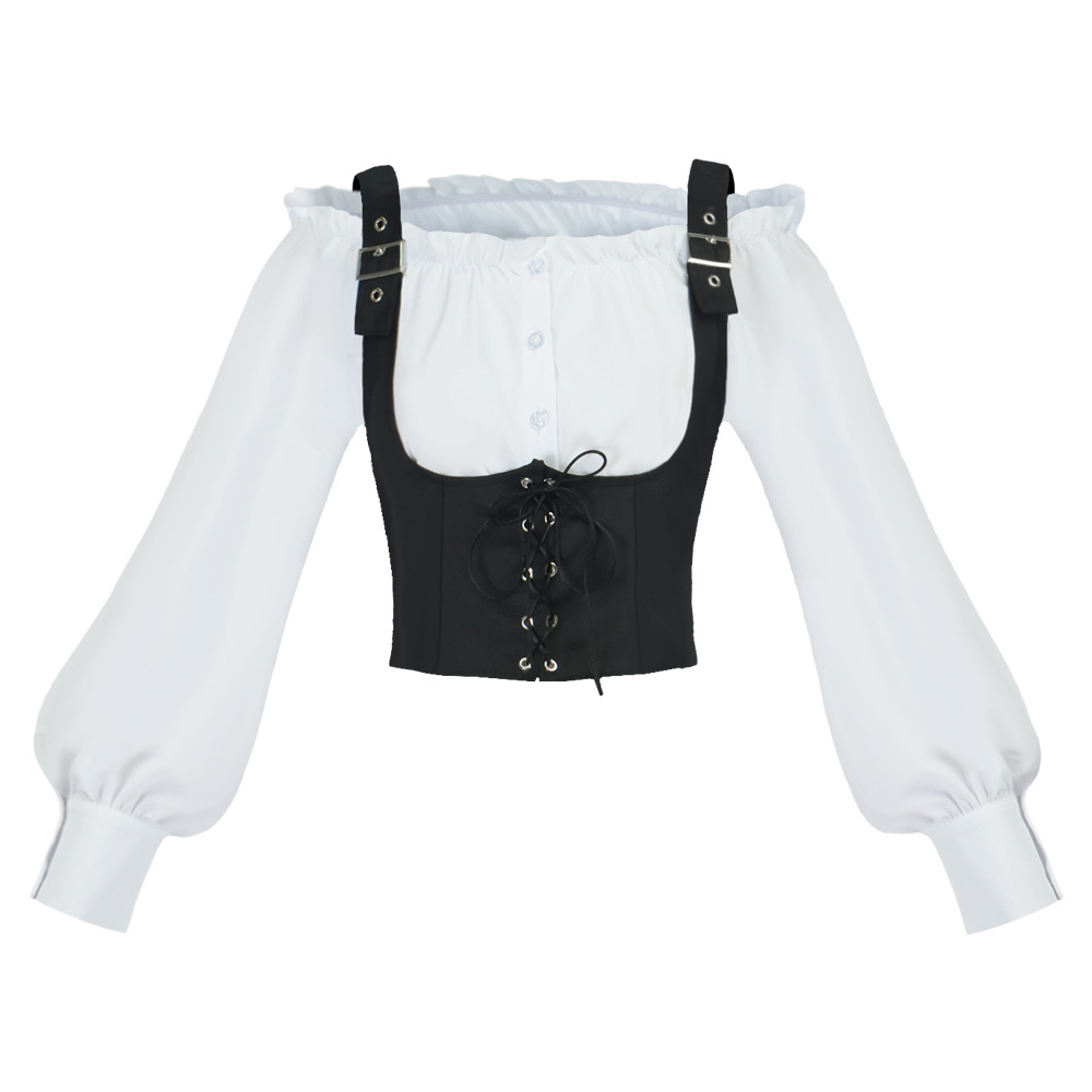 Blusa feminina de estilo retrô - Tops avaliação e preço
