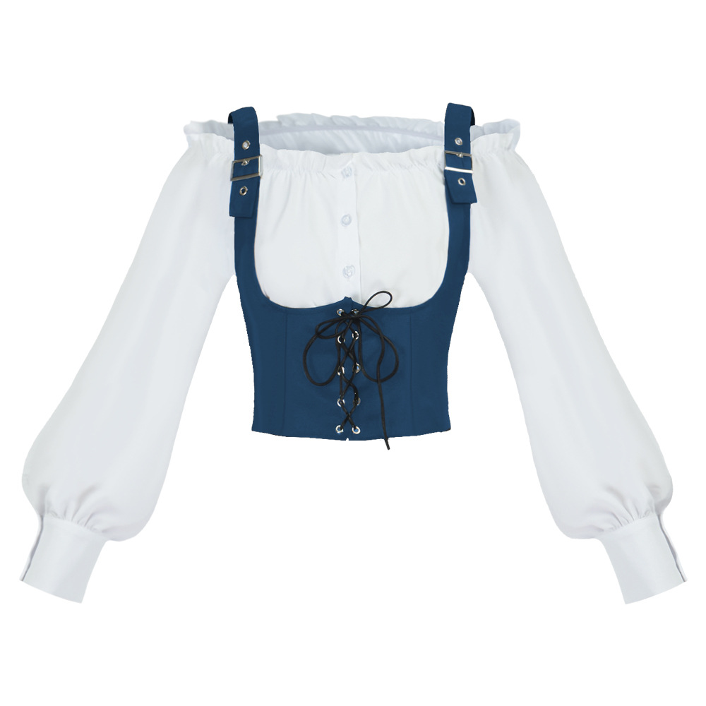 Blusa feminina de estilo retrô - Tops avaliação e preço