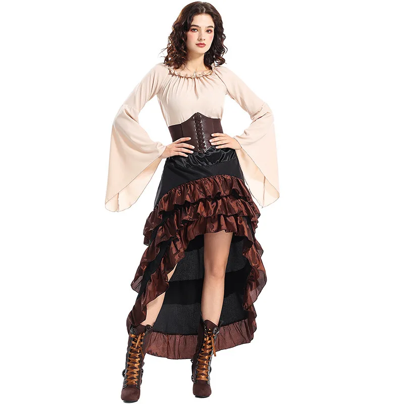 Vestido longo com bainha em fo - Skirts avaliação e preço